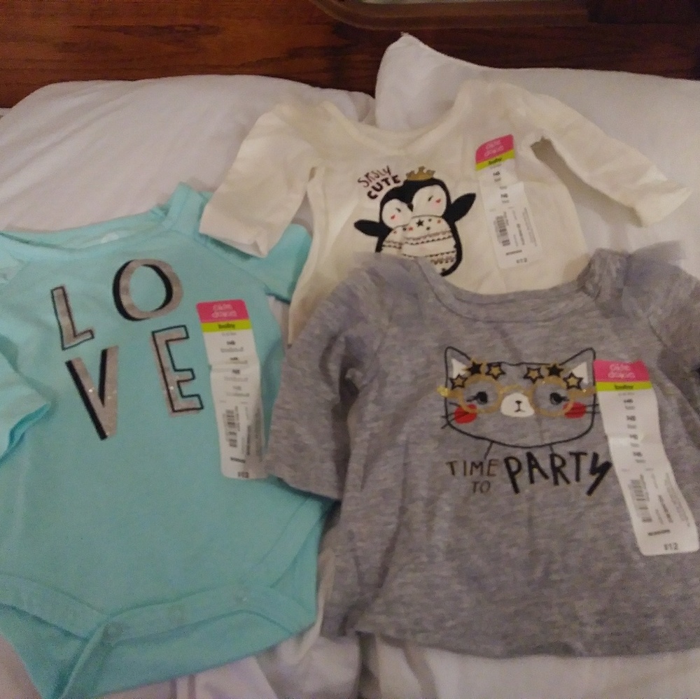 Girls Newborn Shirt Lot